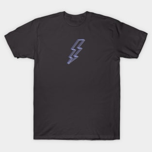 Lilac Purple Lightning Bolt Sticker T-Shirt